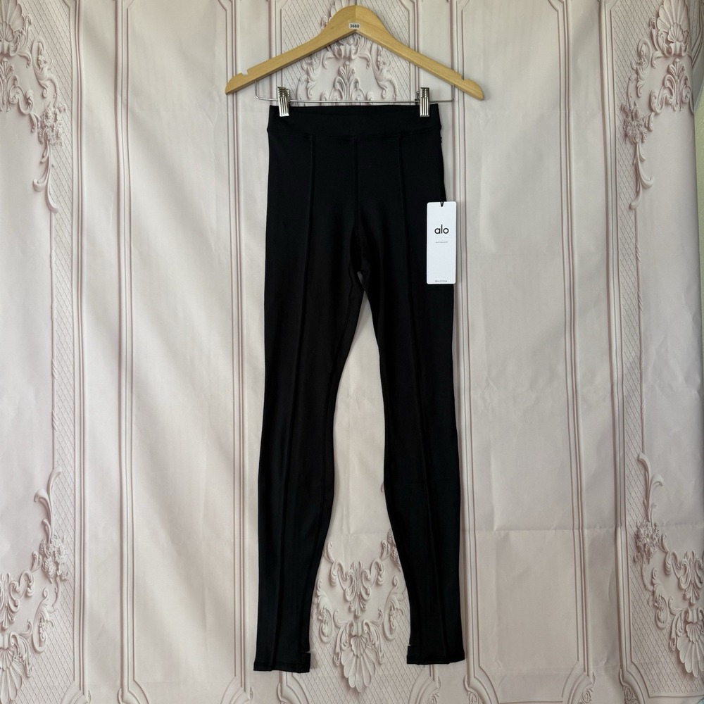 Alo Yoga Airbrush High-Waist Enso Stirrup Legging Black Sz XXS NWT Pilates